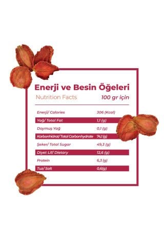3-Piece Anamour Natural Dried Strawberries - Chips Strawberries (Sugar-Free) - Dried Fruit Crunch 75 Grams