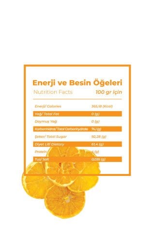 Packung mit 3 getrockneten, schalenlosen Orangenfrüchten 75 Gramm – Anamour Natural