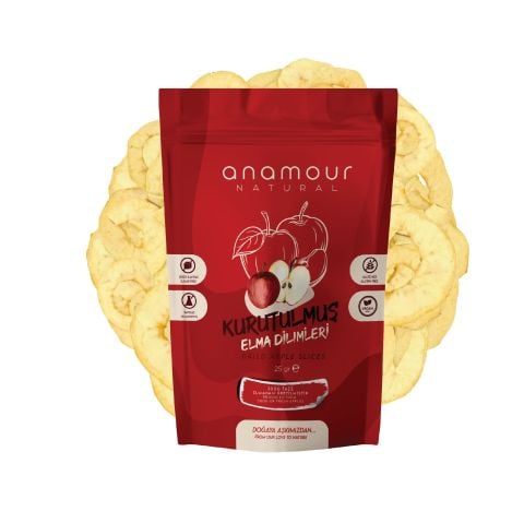 Elma Kurusu Cips Elma (Şekersiz) Kuru Meyve Kıtırı 25 Gram
